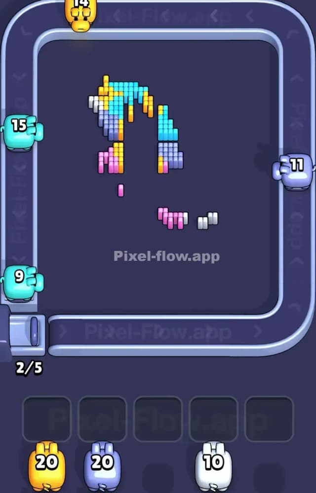 Pixel Flow Level 1399 Solution 3