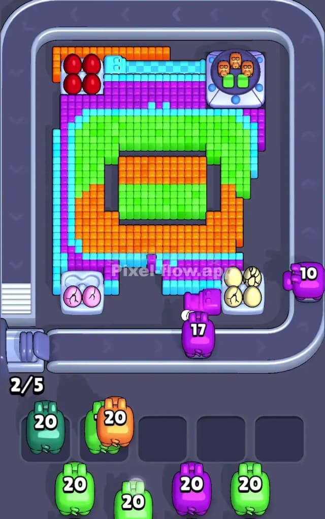 Pixel Flow Level 604 Solution 1