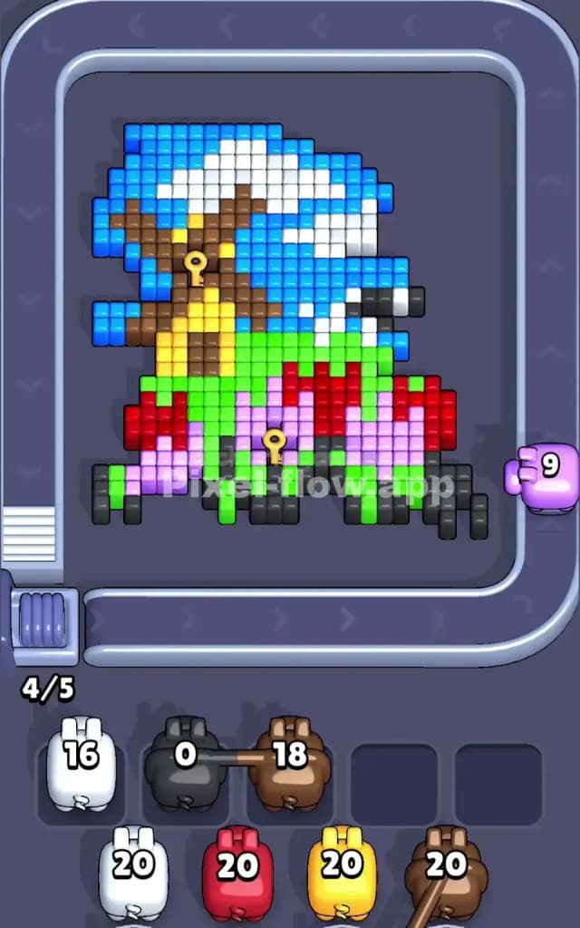 Pixel Flow Level 45 Solution 1