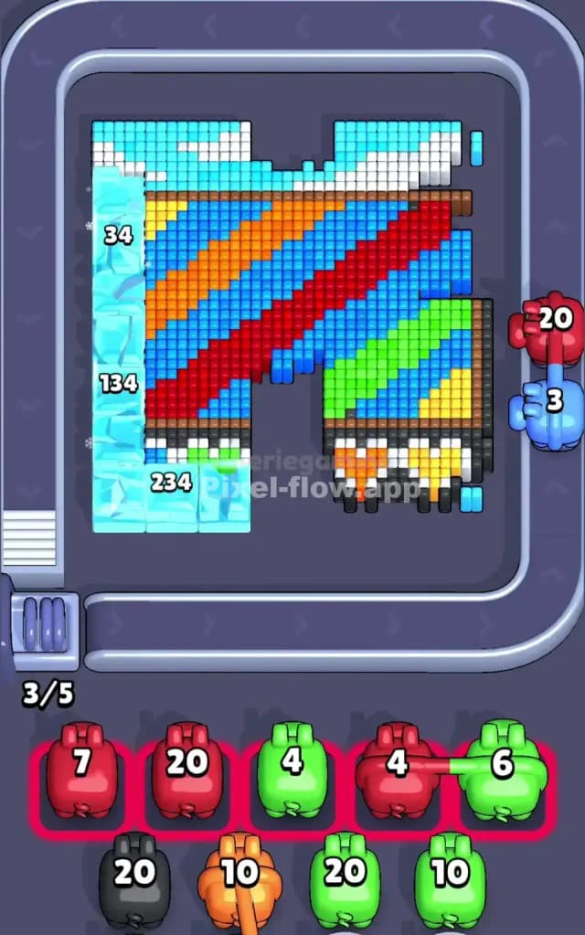 Pixel Flow Level 673 Solution 1