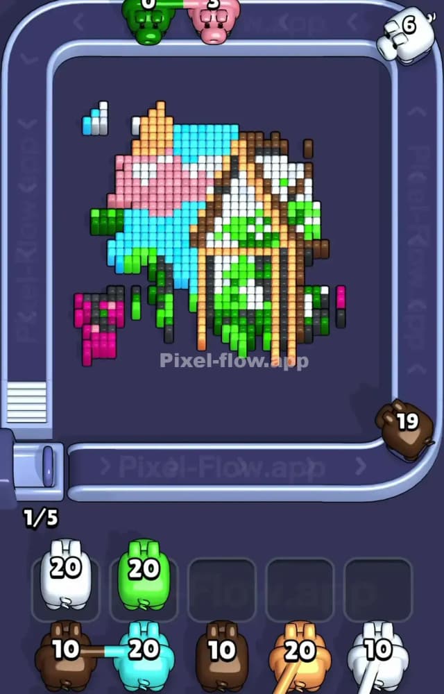 Pixel Flow Level 1357 Solution 2