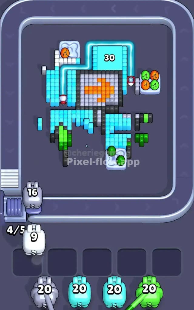Pixel Flow Level 586 Solution 2