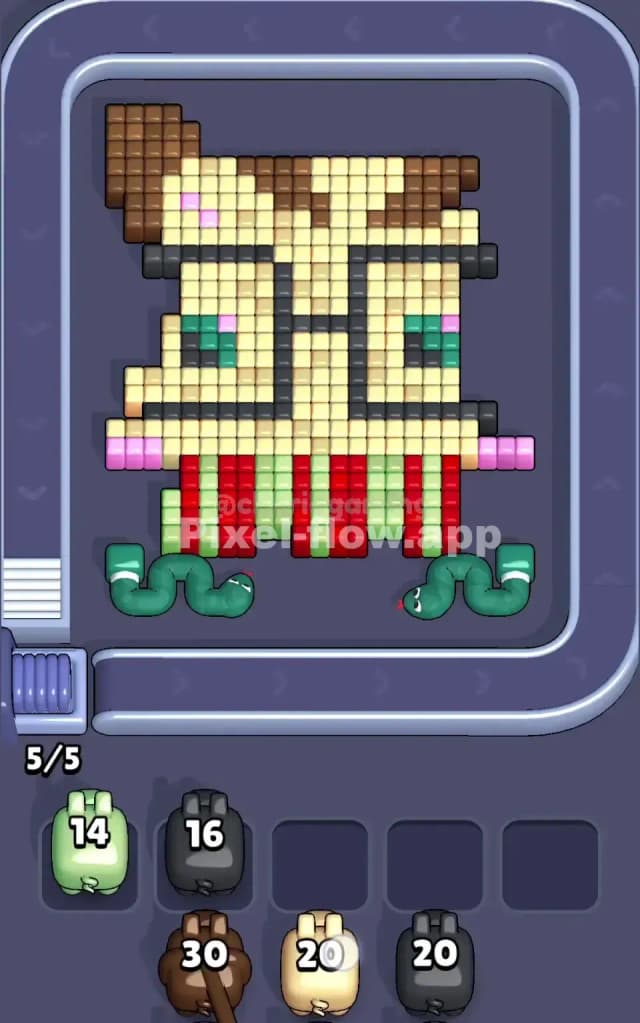 Pixel Flow Level 155 Solution 1