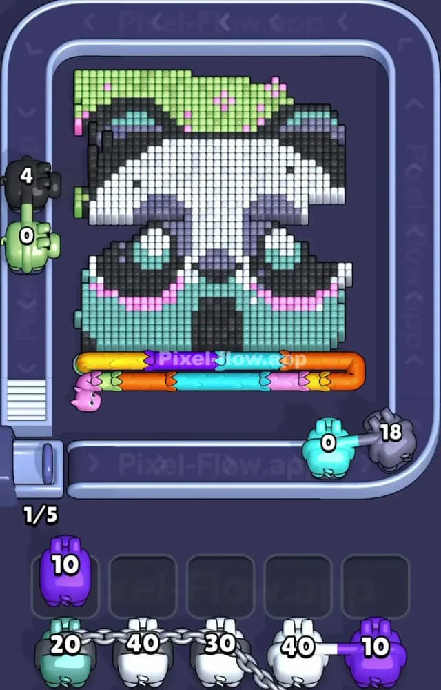 Pixel Flow Level 1167 Solution 1