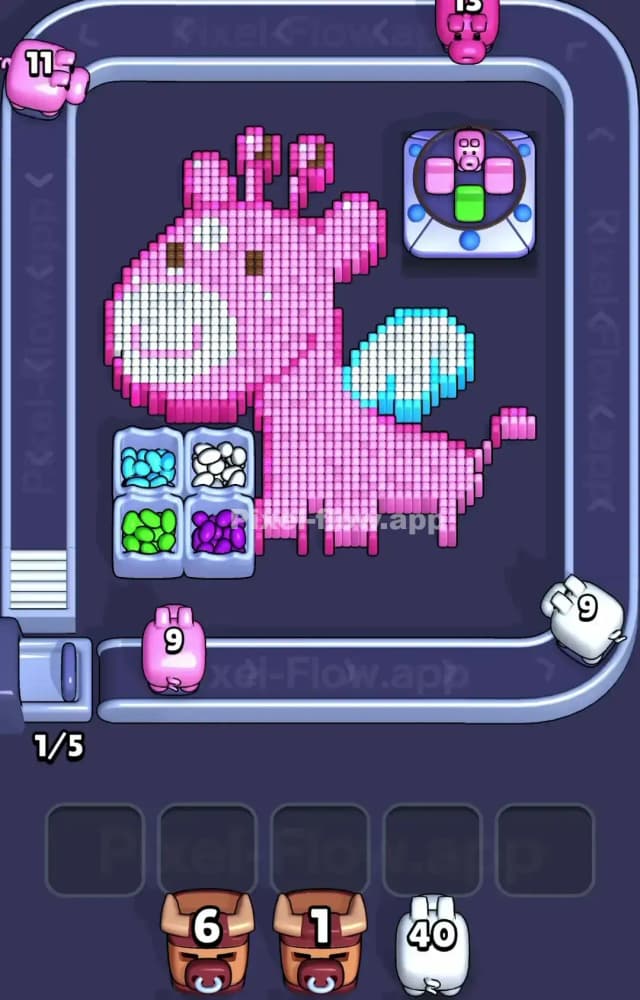 Pixel Flow Level 1351 Solution 2