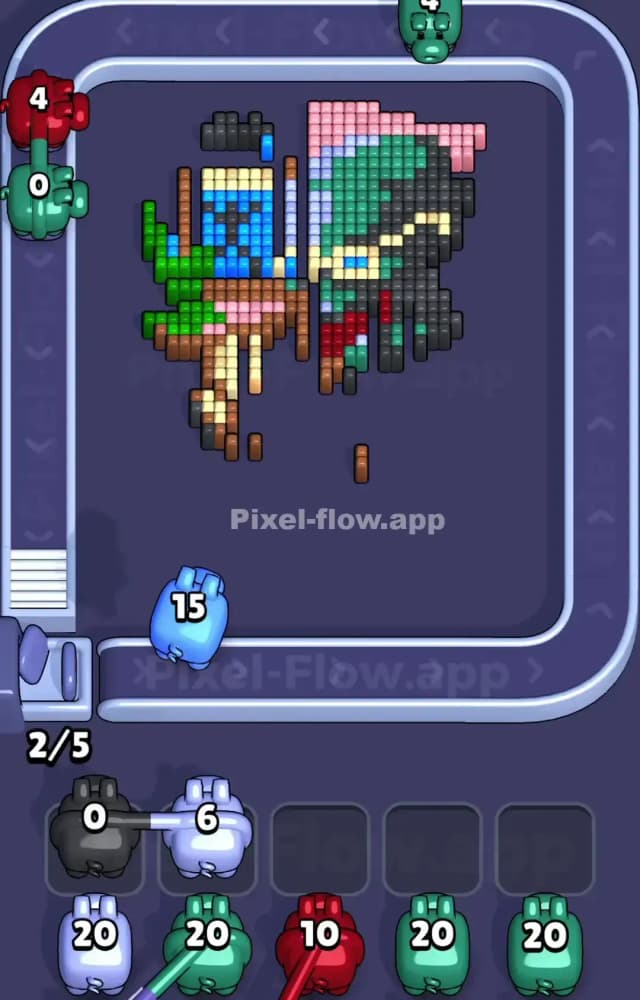 Pixel Flow Level 1077 Solution 2