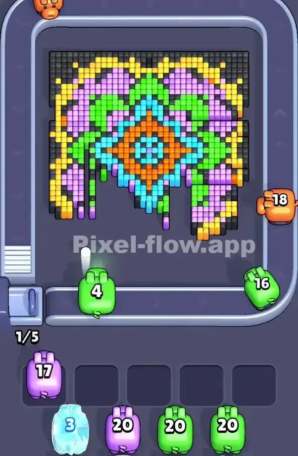 Pixel Flow Level 387 Solution 1