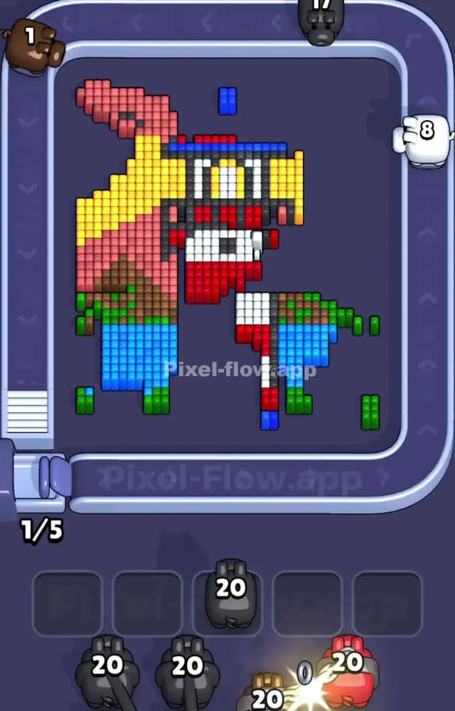 Pixel Flow Level 1018 Solution 2