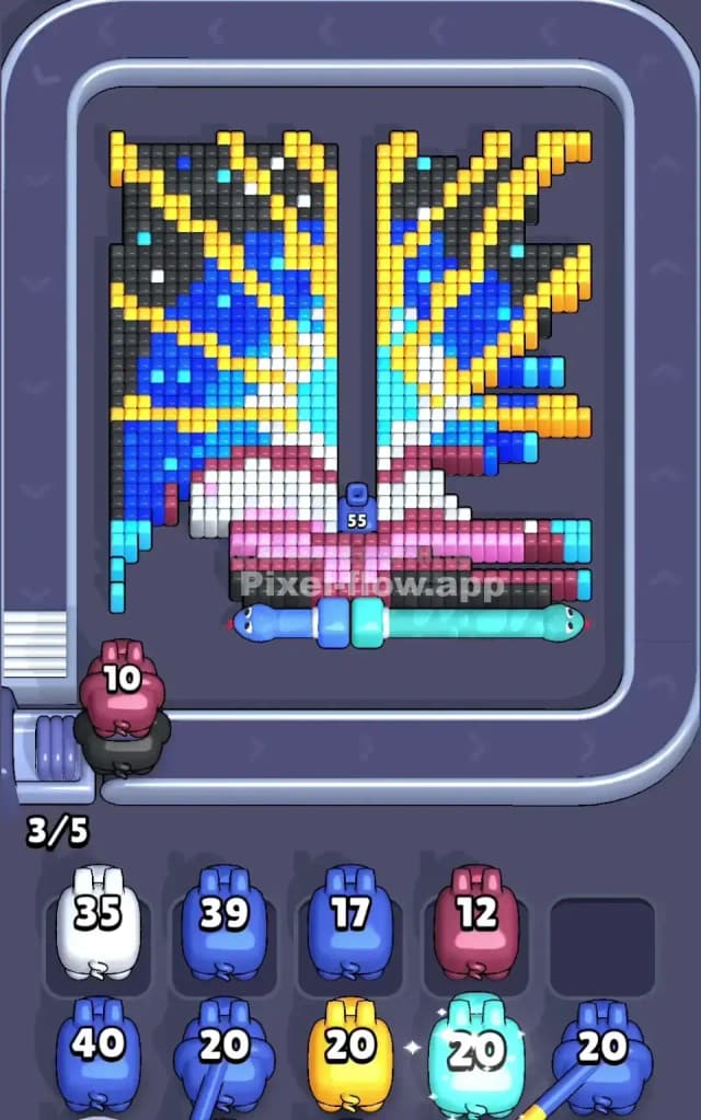 Pixel Flow Level 609 Solution 1