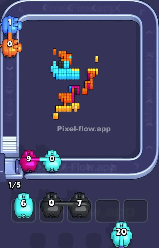Pixel Flow Level 1140 Solution 3