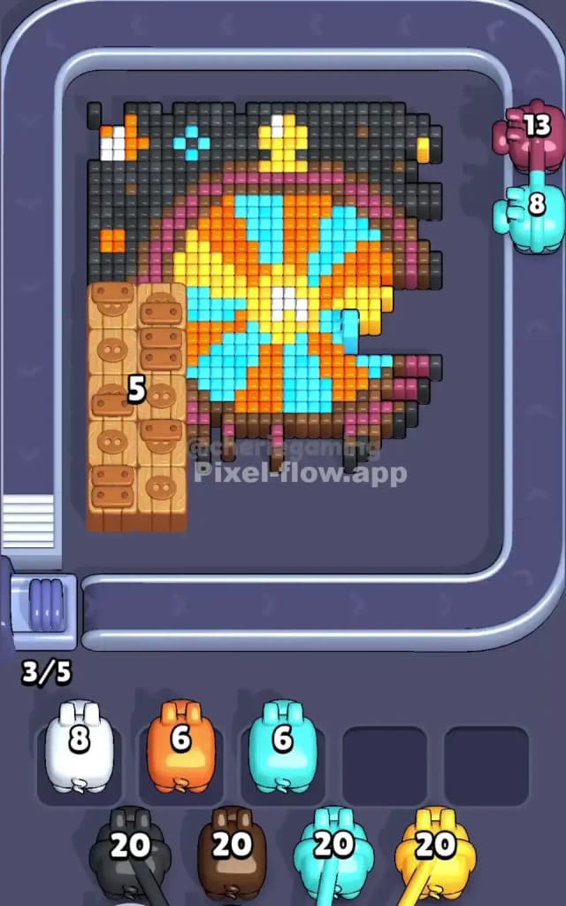 Pixel Flow Level 590 Solution 1