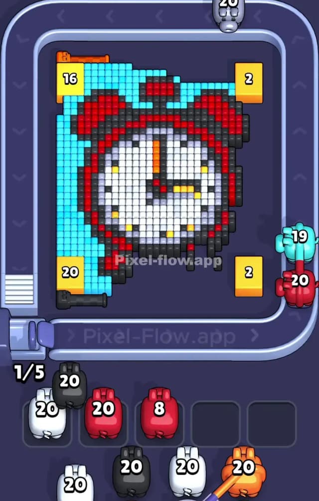 Pixel Flow Level 813 Solution 1