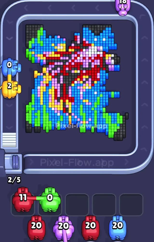 Pixel Flow Level 807 Solution 1