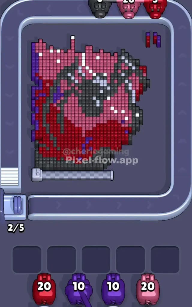 Pixel Flow Level 666 Solution 1