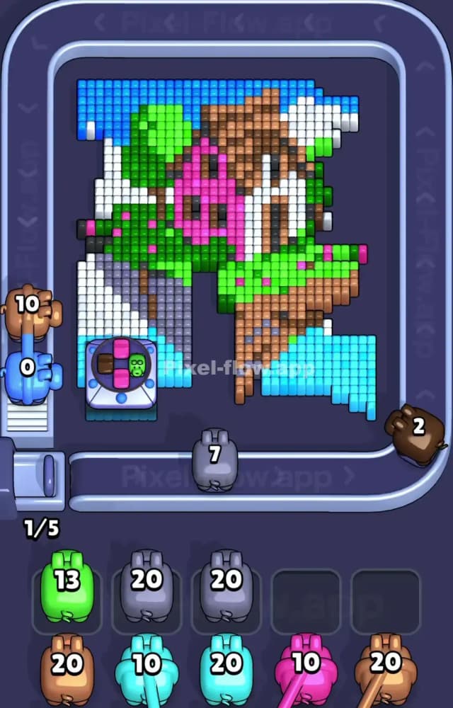 Pixel Flow Level 1377 Solution 1