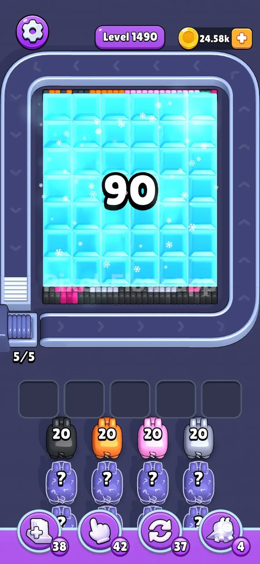 Ice Blocks in Pixel Flow