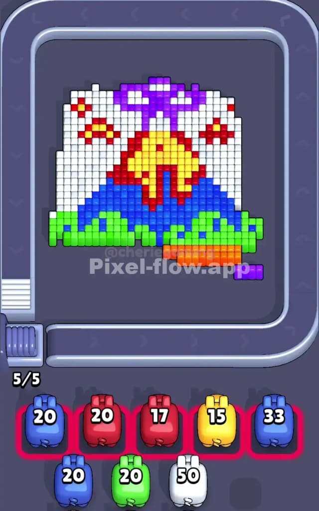 Pixel Flow Level 24 Solution 1