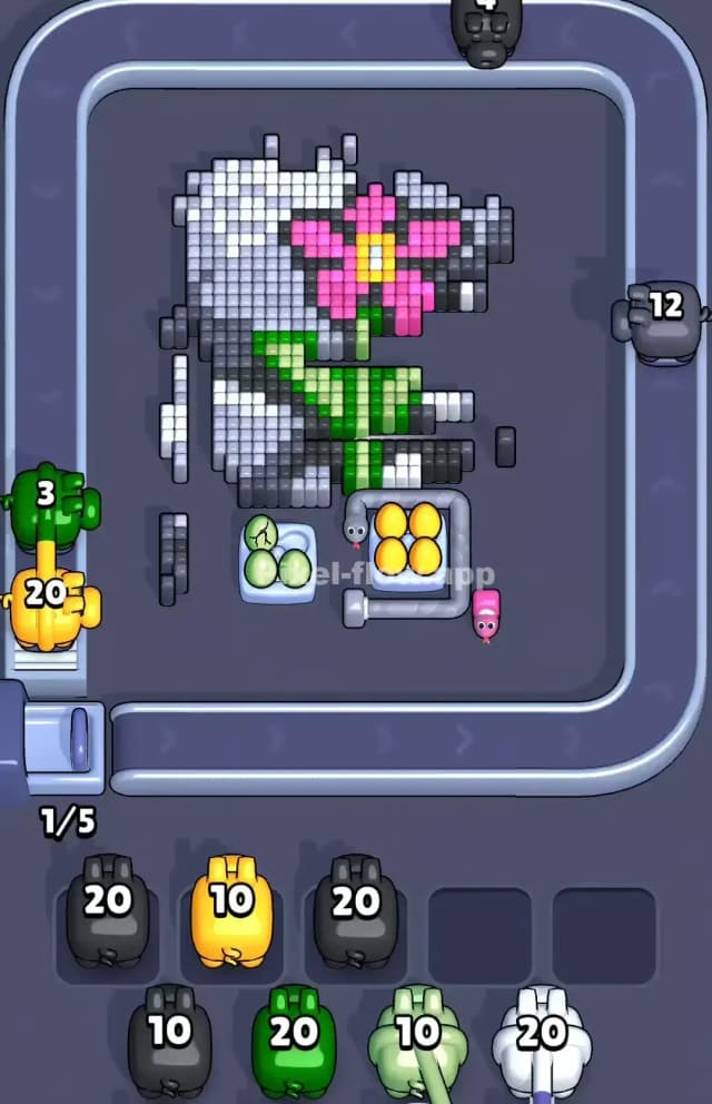 Pixel Flow Flower Level Solution 2