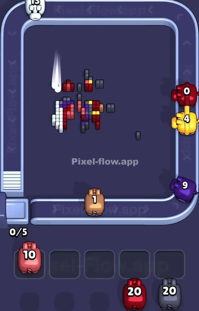 Pixel Flow Level 1487 Solution 3