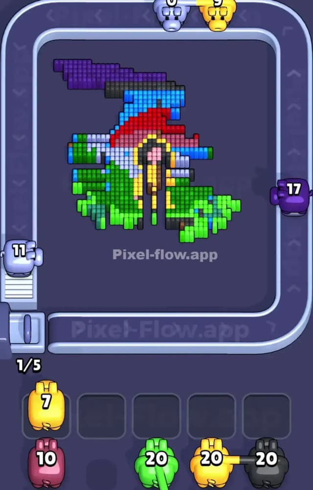 Pixel Flow Level 1052 Solution 2