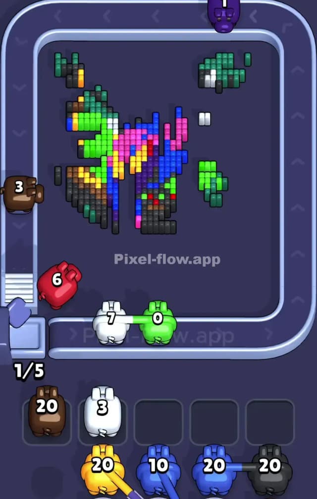Pixel Flow Parrot Level Solution 2