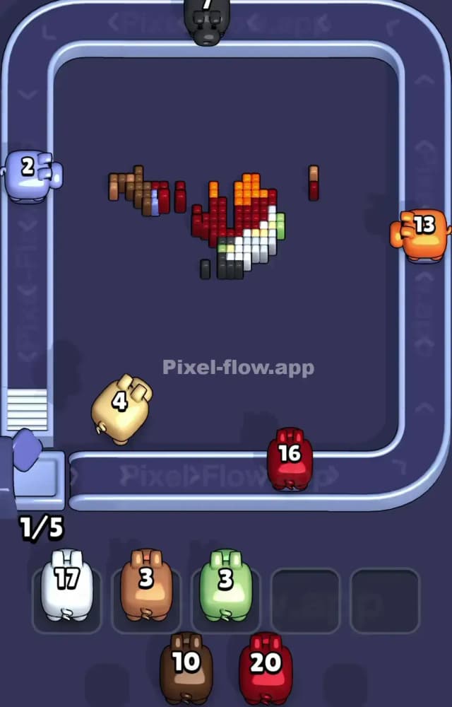 Pixel Flow Level 1458 Solution 3
