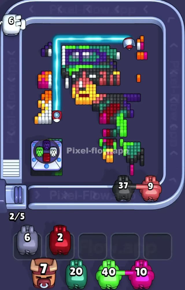 Pixel Flow Level 1593 Solution 2