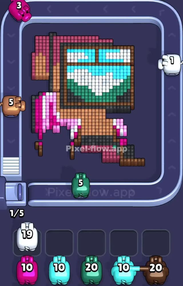 Pixel Flow Level 988 Solution 1