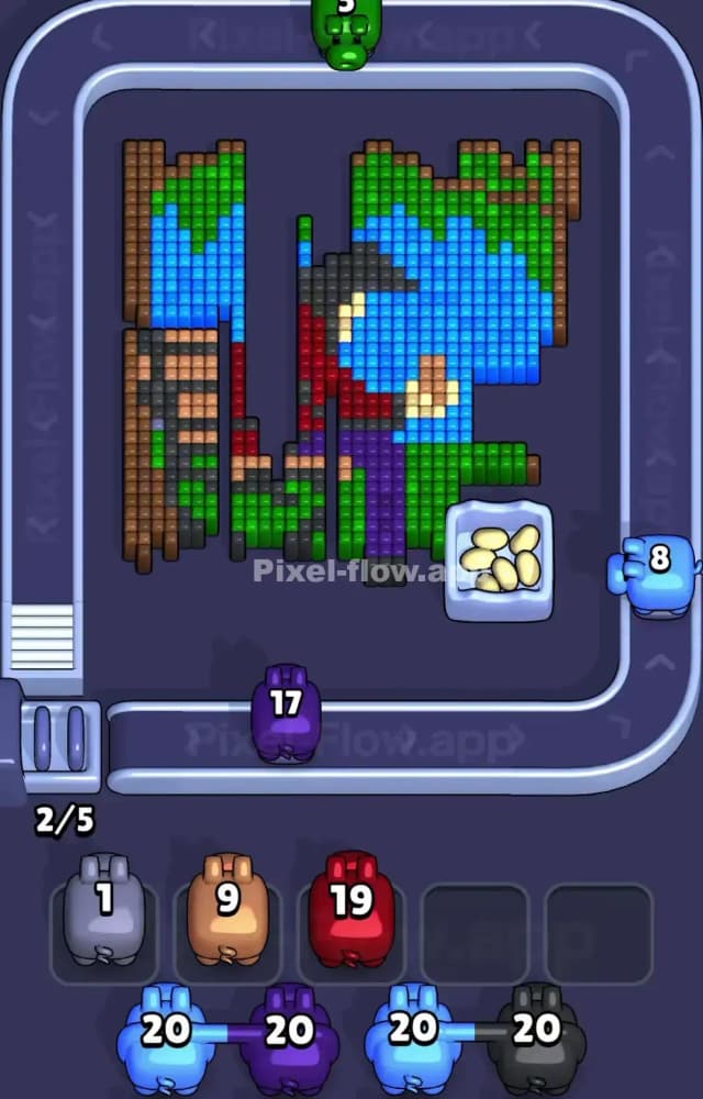 Pixel Flow Level 1279 Solution 2