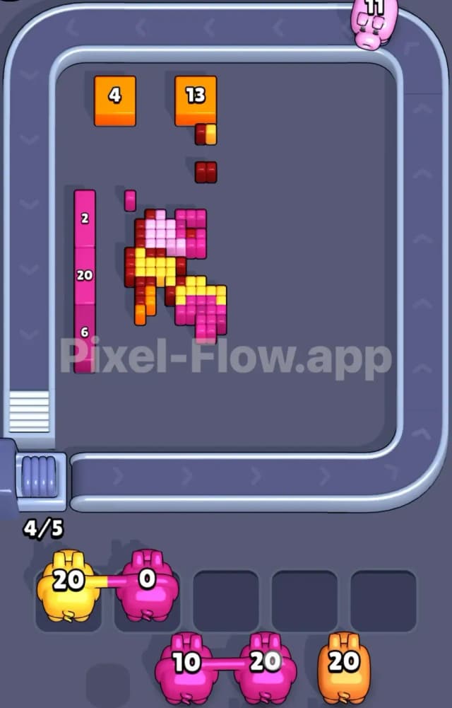 Pixel Flow Pig with Crown Level Solution 3