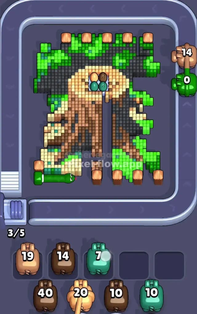 Pixel Flow Level 654 Solution 1