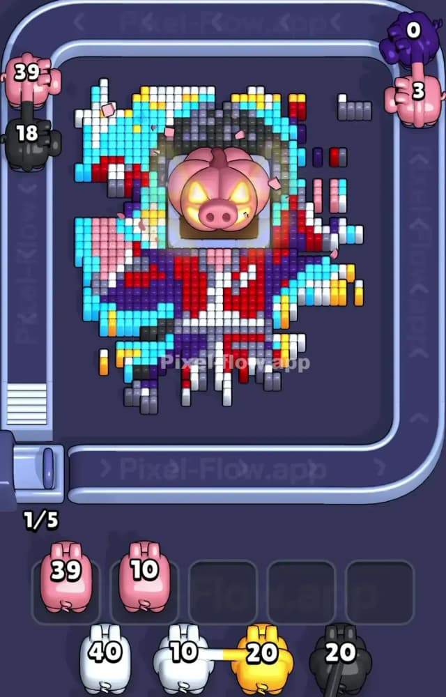 Pixel Flow Level 1485 Solution 2