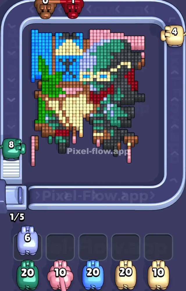 Pixel Flow Level 1077 Solution 1