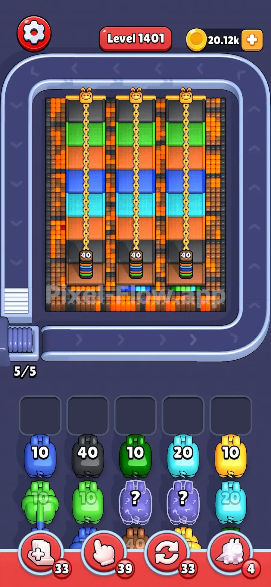 Curtain in Pixel Flow