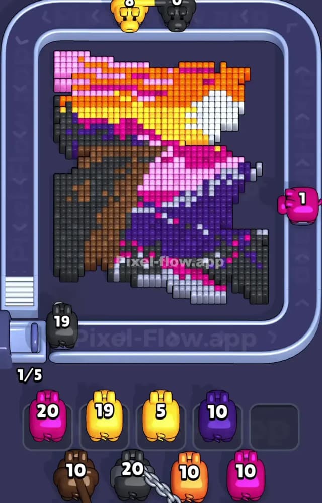 Pixel Flow Level 1032 Solution 1