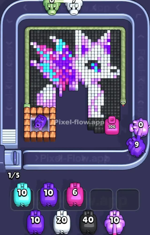 Pixel Flow Level 1130 Solution 1