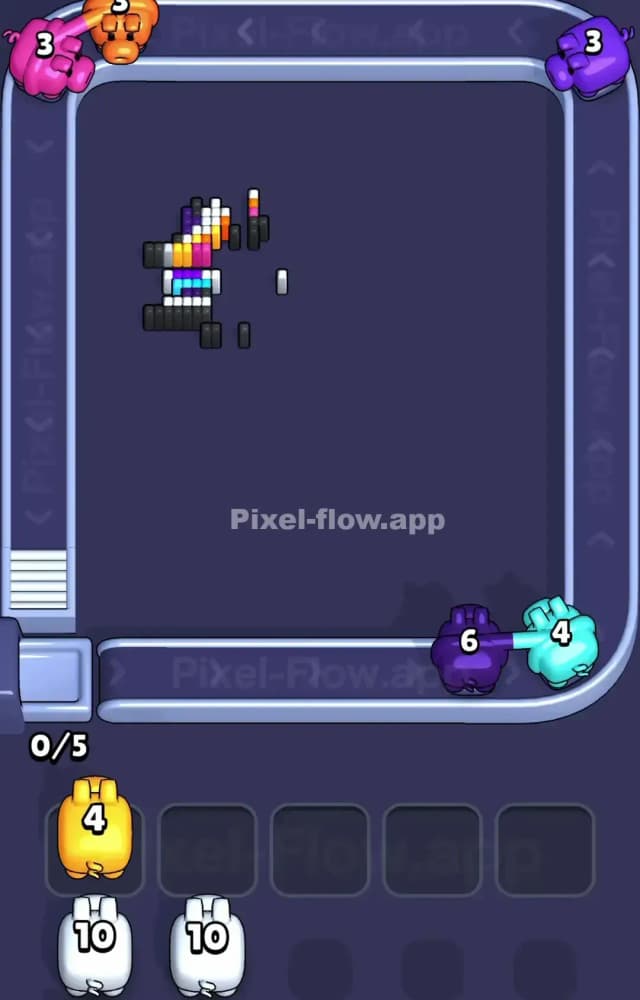 Pixel Flow Level 1185 Solution 3