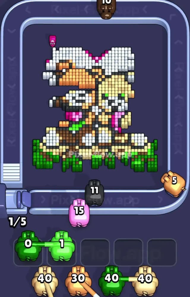 Pixel Flow Level 1597 Solution 2