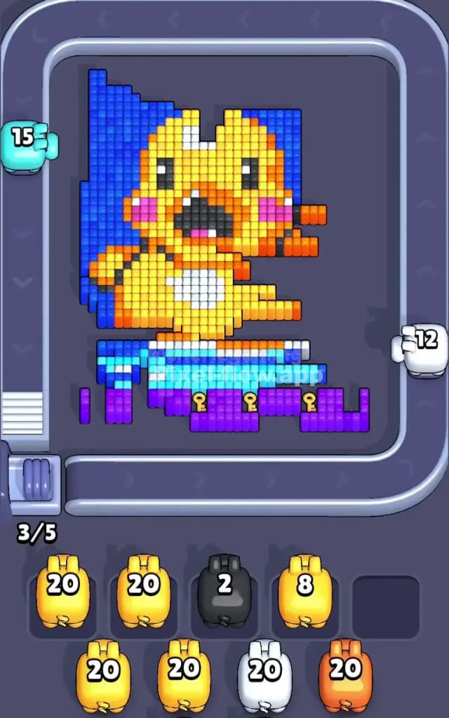 Pixel Flow Level 615 Solution 2