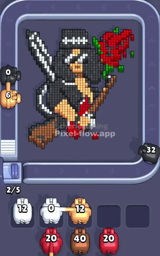 Pixel Flow Level 731 Solution 1