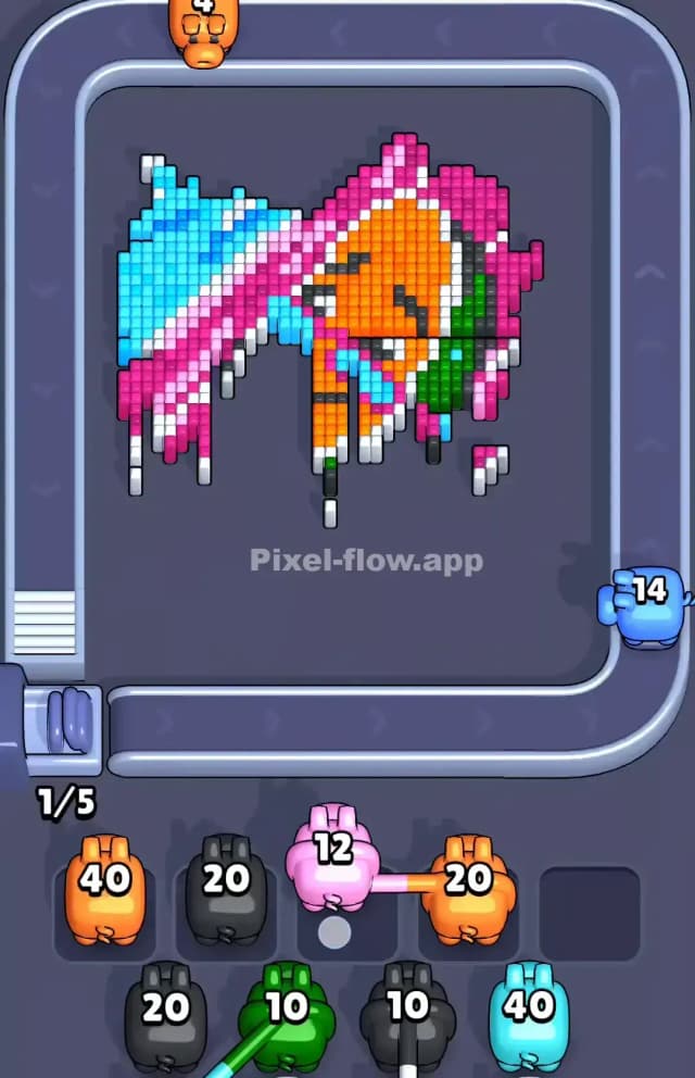 Pixel Flow Watermelon Level Solution 2