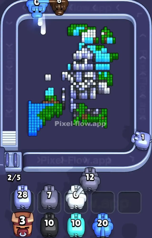 Pixel Flow Level 1395 Solution 2