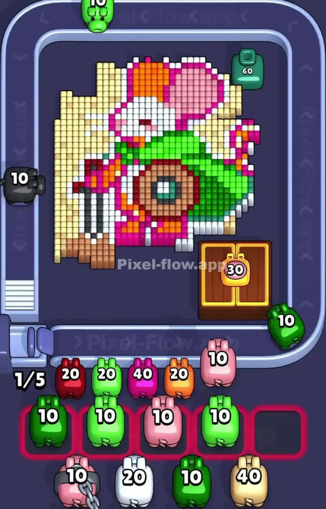 Pixel Flow Level 1240 Solution 1