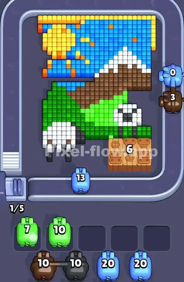 Pixel Flow Level 388 Solution 1