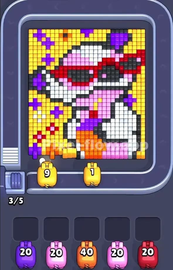 Pixel Flow Level 498 Screenshot