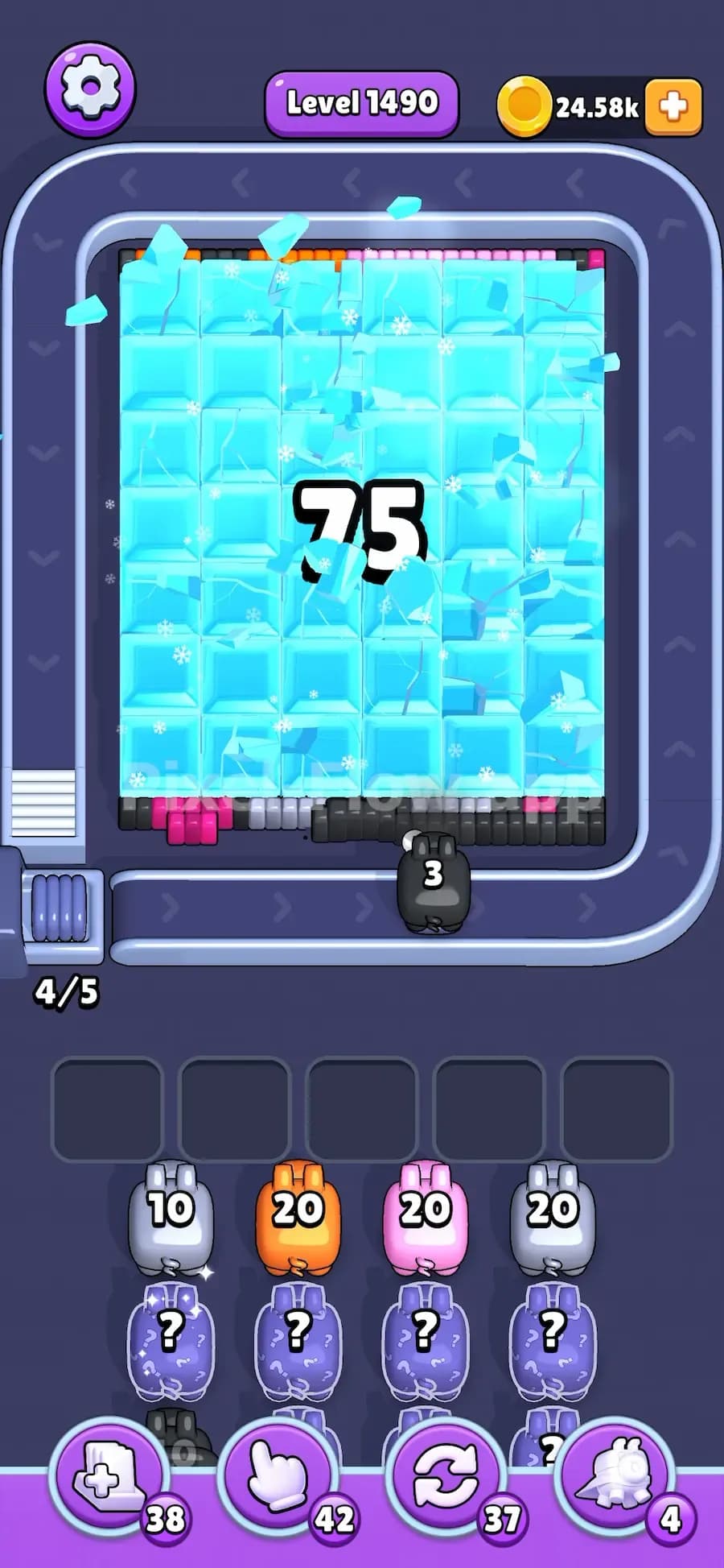 Ice Blocks in Pixel Flow