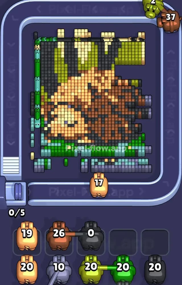 Pixel Flow Level 1368 Solution 1