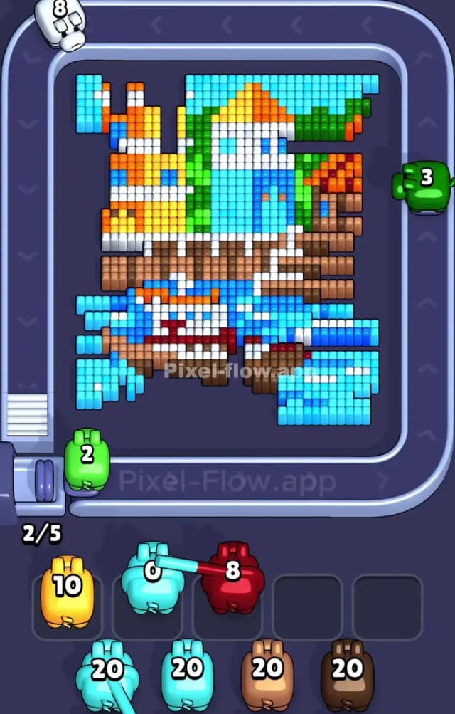 Pixel Flow Level 936 Solution 1