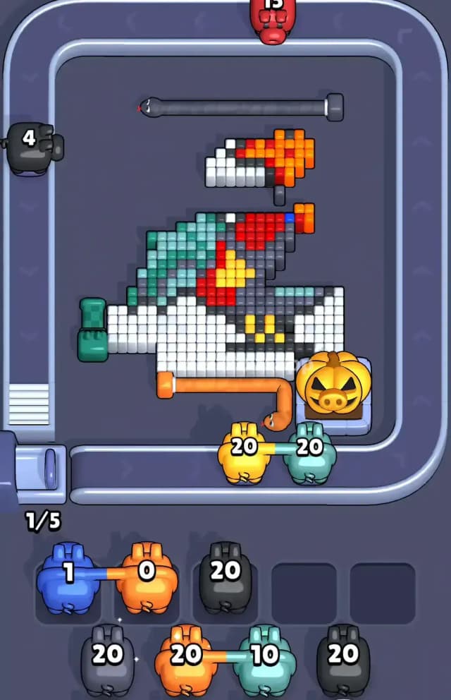 Pixel Flow Rooster Level Solution 2