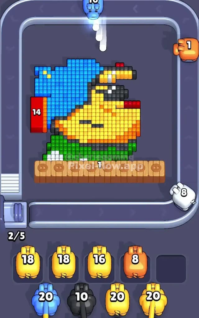 Pixel Flow Level 631 Solution 2